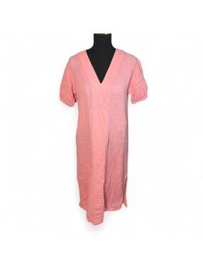 Pristine LAKE pink 100% Cotton Gauze Caftan sz XS